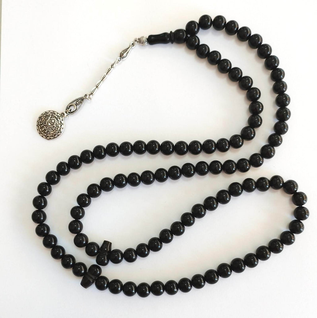 Press Oltu Stone Salah Tasbih 99, Plain, 9mm