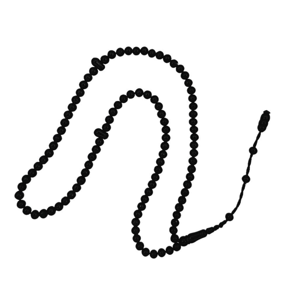 Certified Erzurum Oltu Stone Mini 99-Bead Tasbih, 4mm