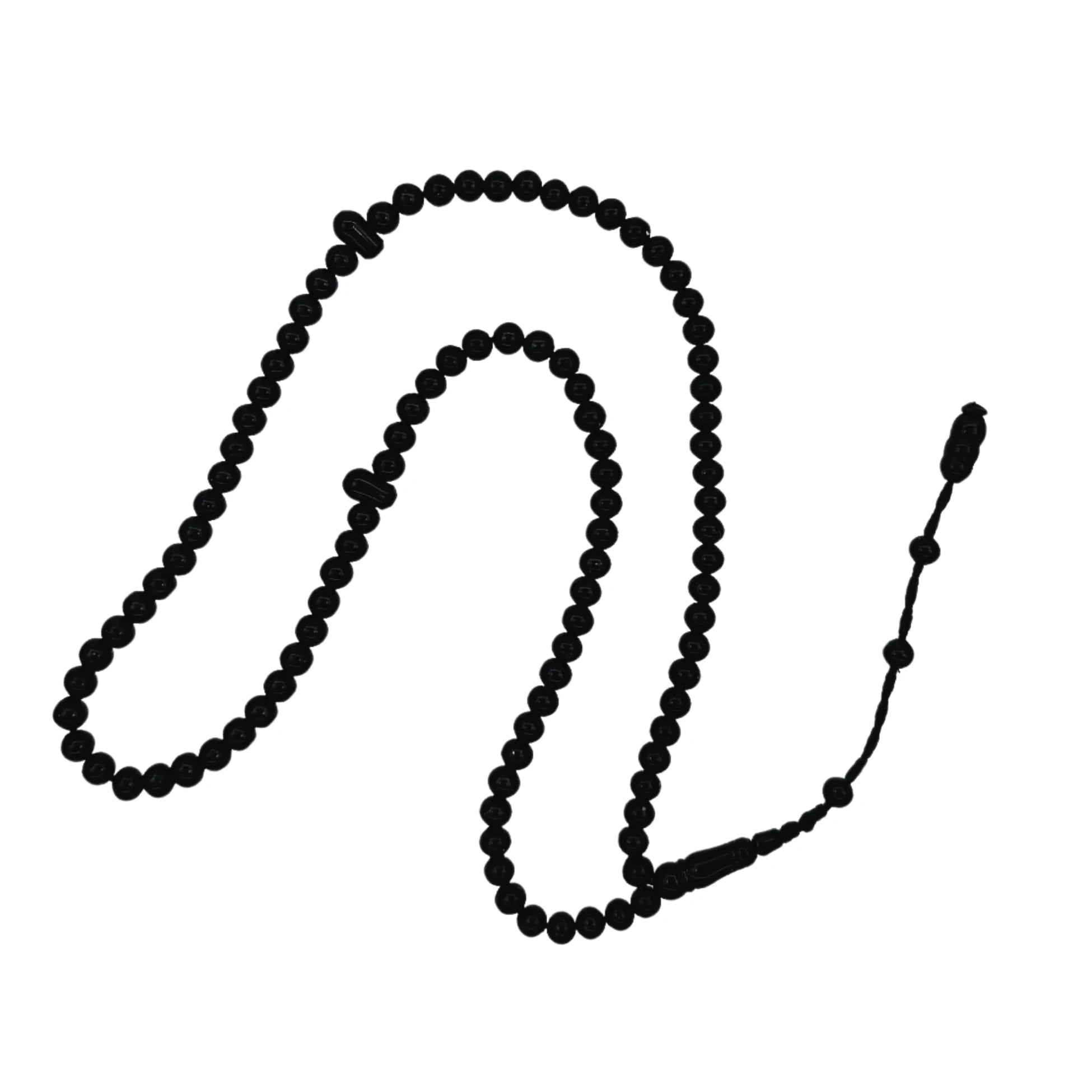 Certified Erzurum Oltu Stone Mini 99-Bead Tasbih, 4mm