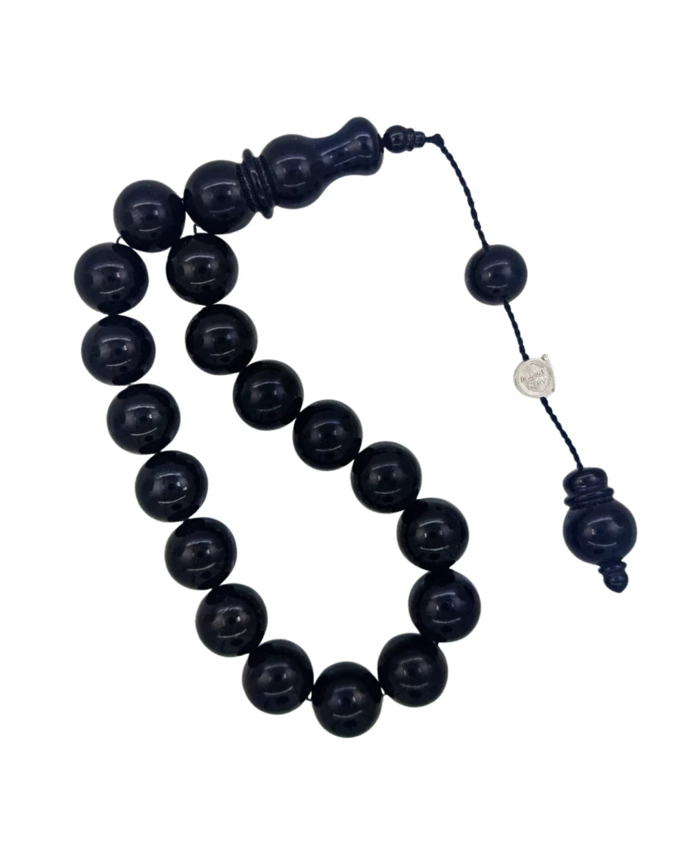 Certified Erzurum Oltu Stone Efe Tasbih, Master Craftsmanship, 14mm