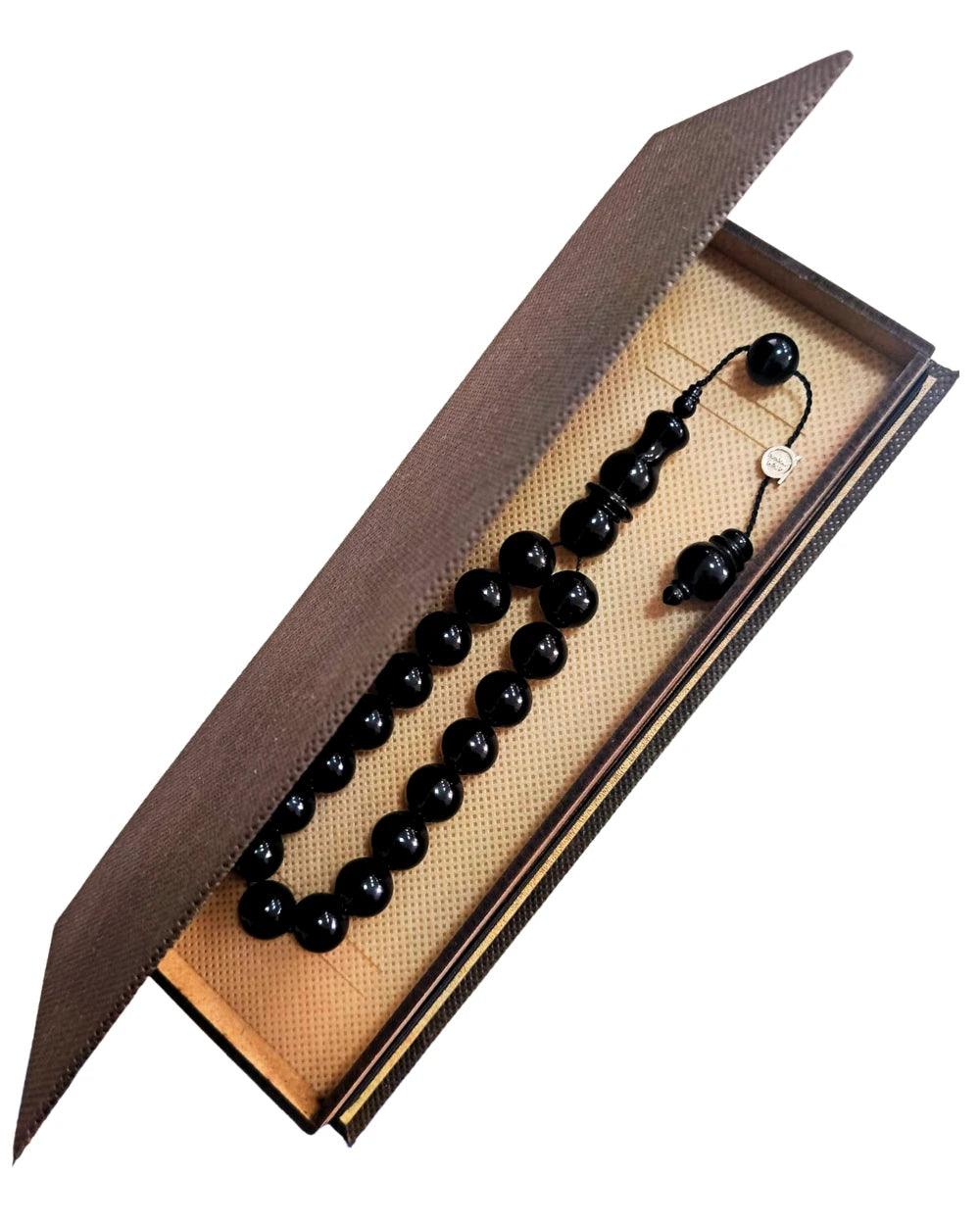 Certified Erzurum Oltu Stone Efe Tasbih, Master Craftsmanship, 14mm