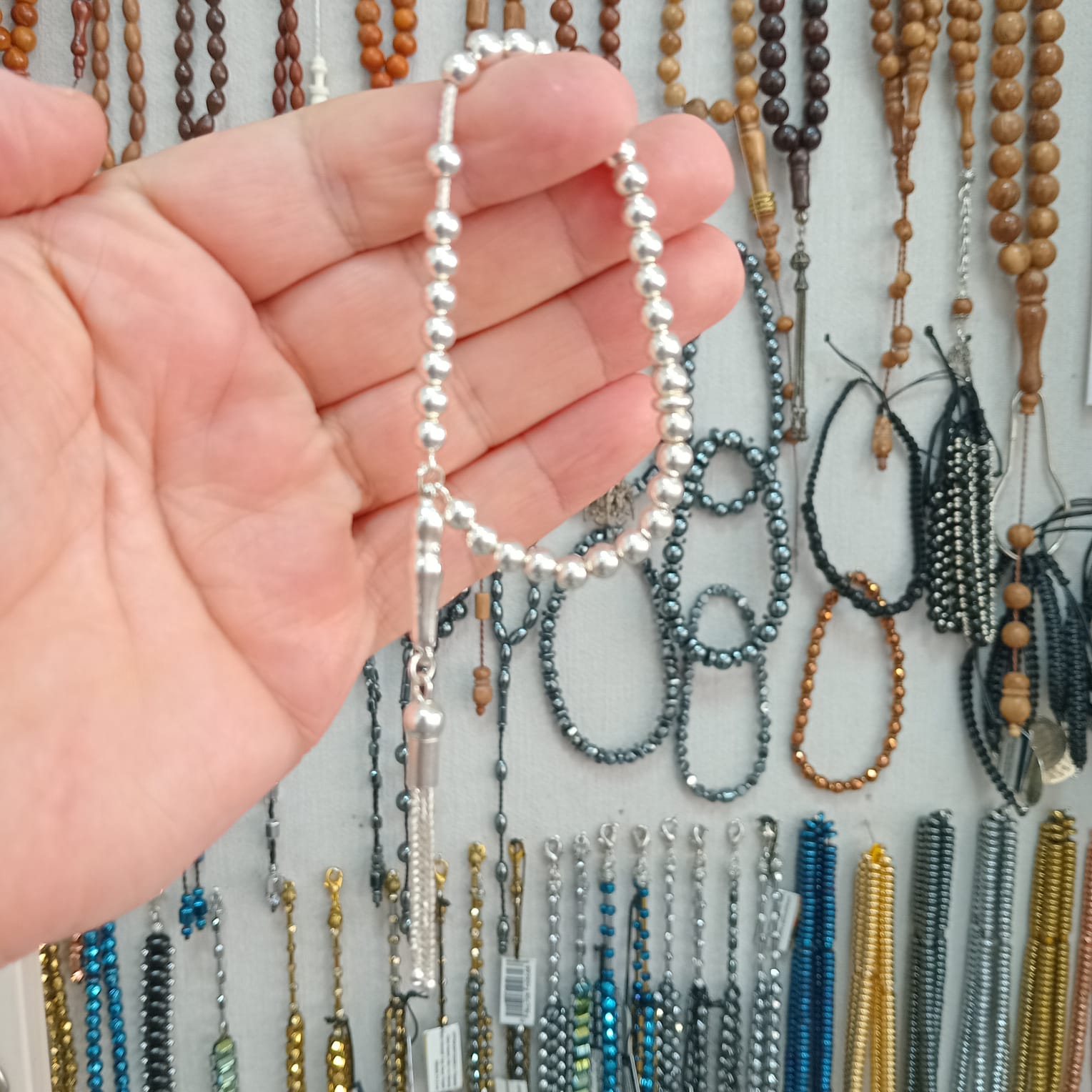 925 Sterling Silver Tasbih, 6mm