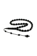 Collector's Series Certified Erzurum Oltu Stone Tasbih, Plain, 7x11mm