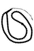 Press Oltu Stone Salah Tasbih 99 with Silver Tassel, 6mm