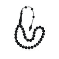 Wrist-Length Certified Erzurum Oltu Stone Tasbih, Plain, Master Craftsmanship, 8mm
