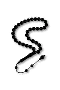 Certified Erzurum Oltu Stone Tasbih, Plain, 9mm