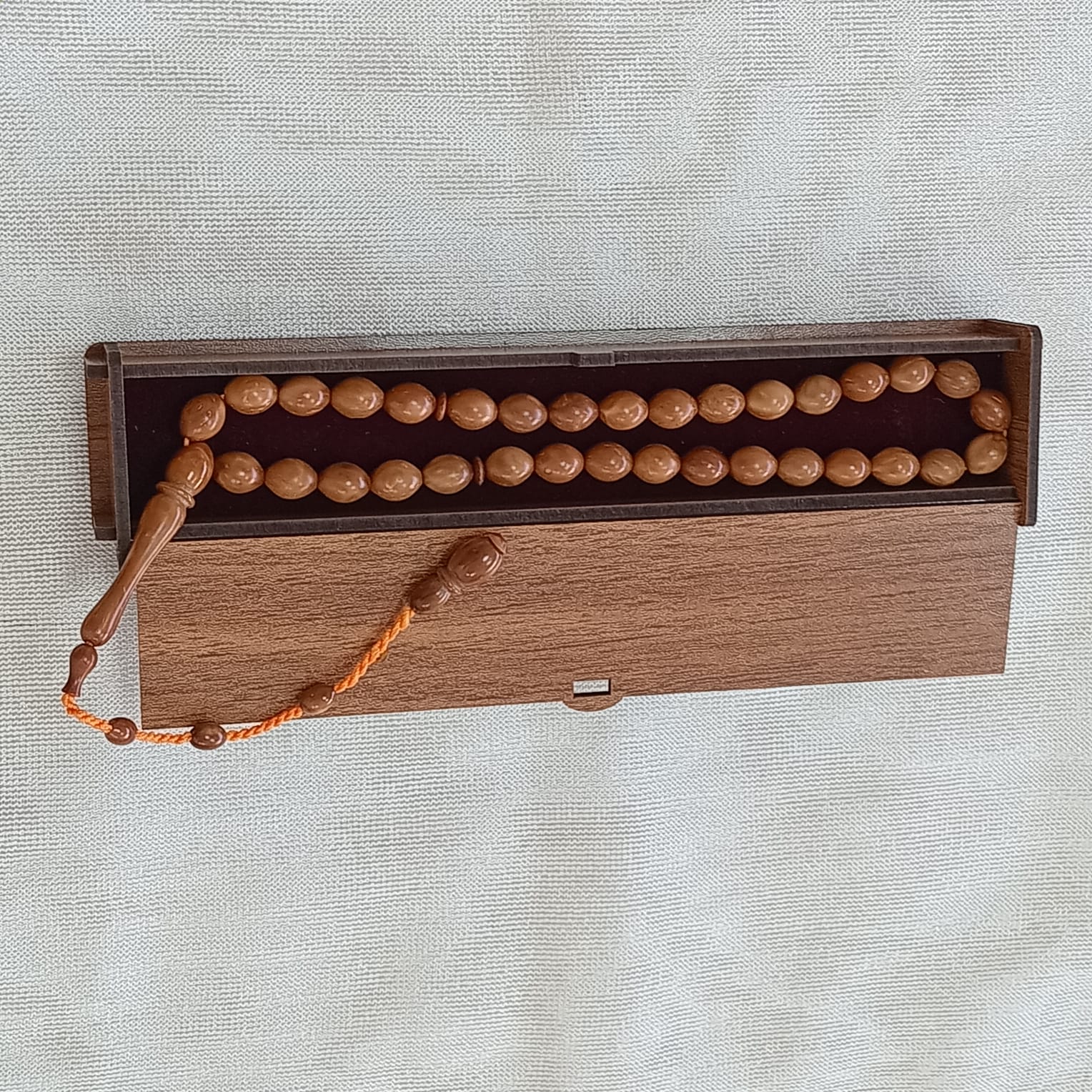Kuka Wood Tasbih, Oval Cut, 9x12mm
