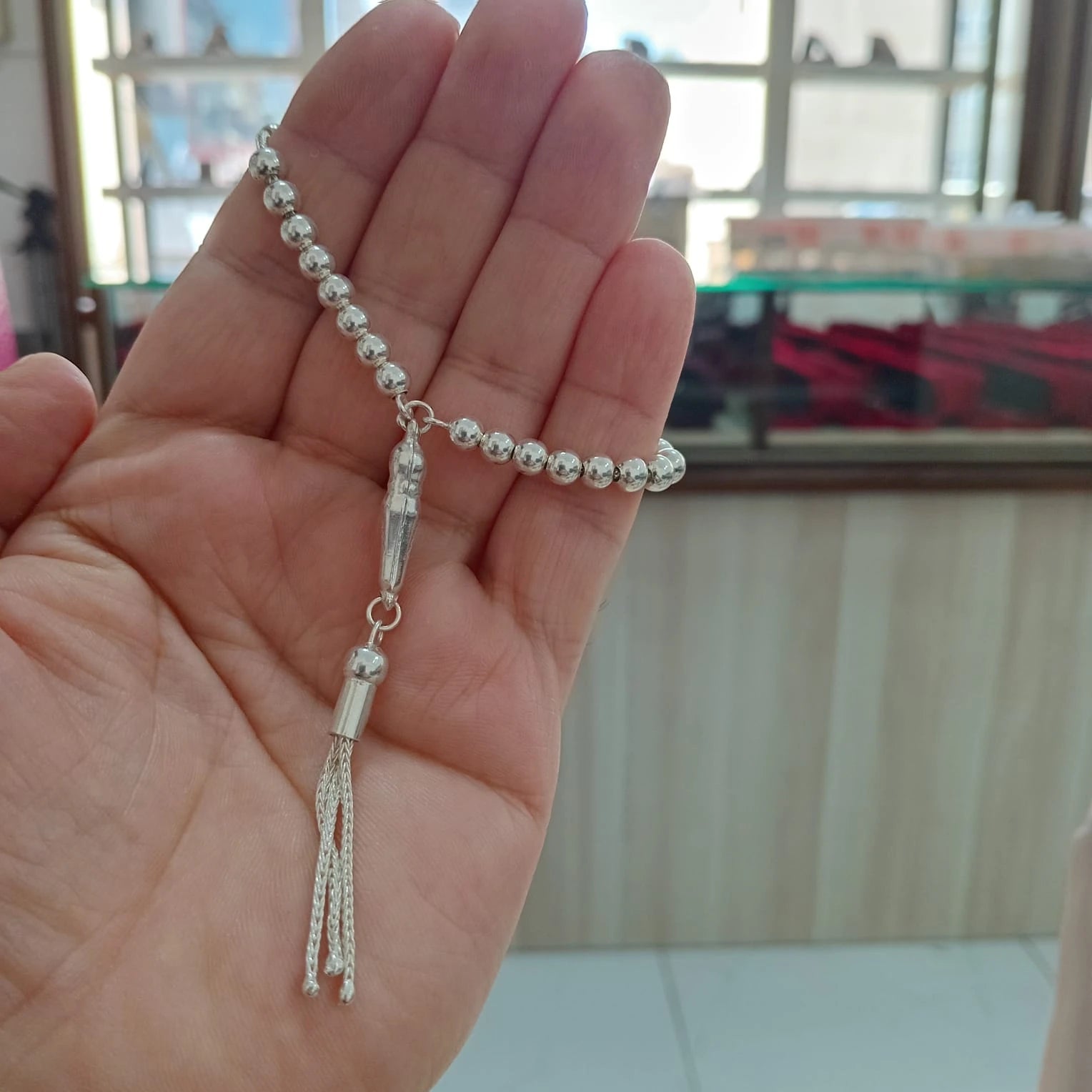 Mini Sterling Silver Tasbih, 5mm