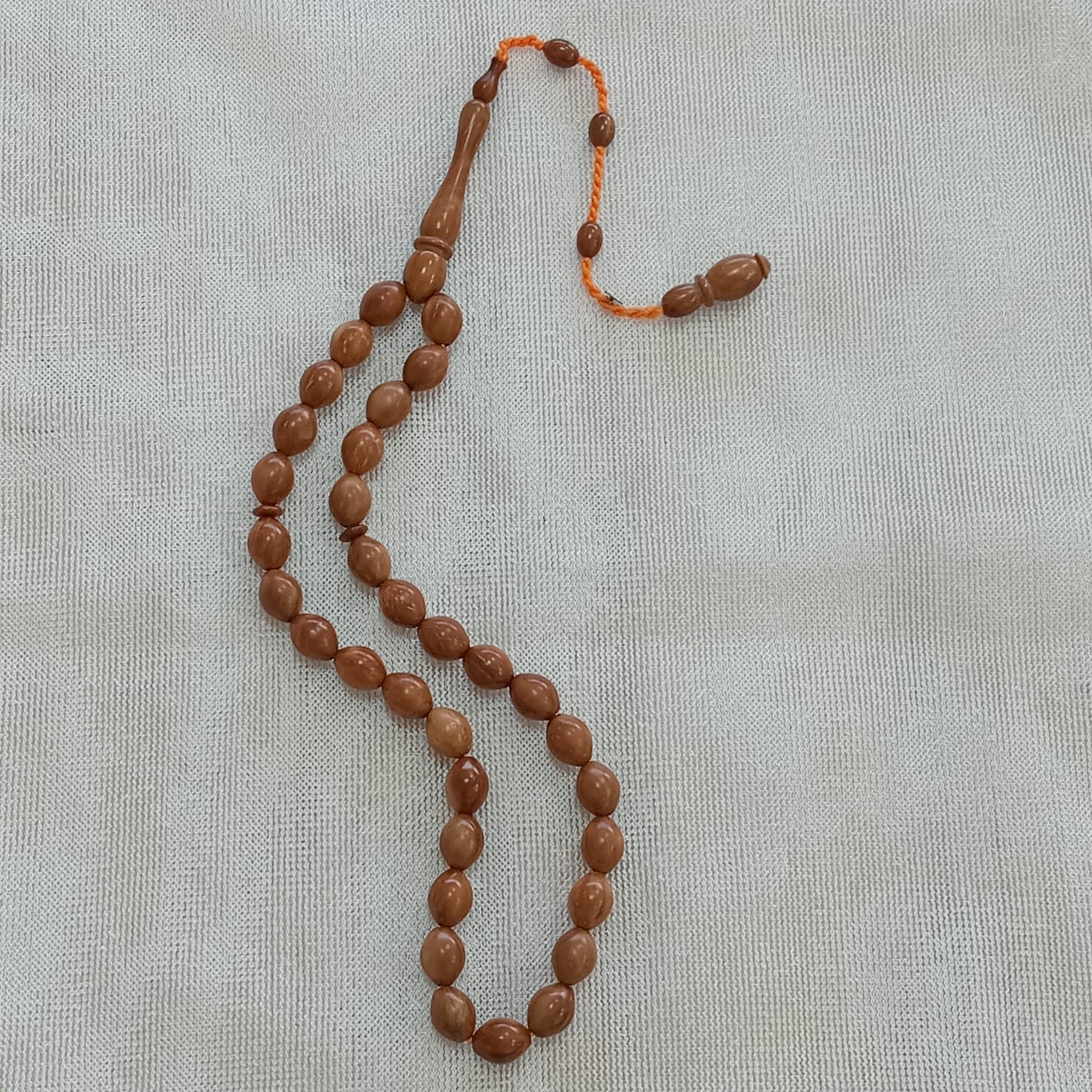 Kuka Wood Tasbih, Oval Cut, 9x12mm