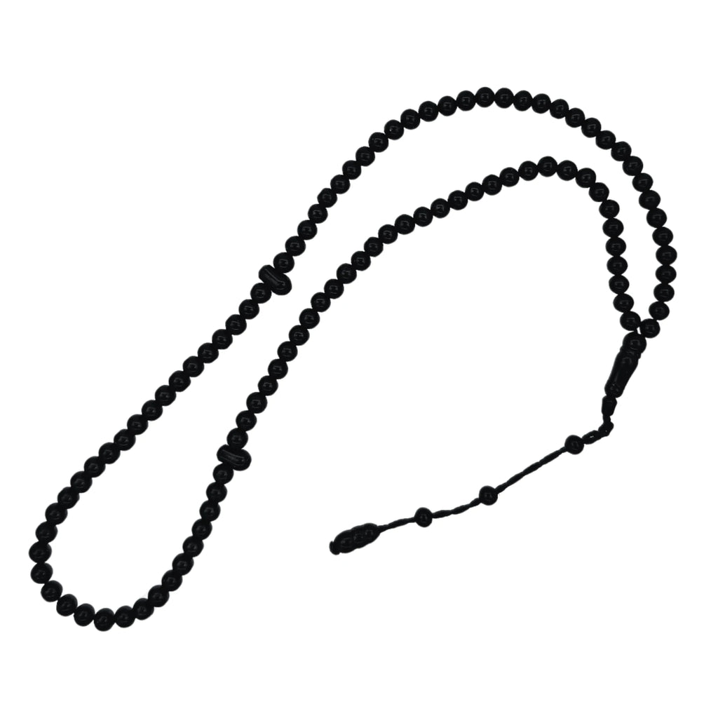 Certified Erzurum Oltu Stone Mini 99-Bead Tasbih, 4mm