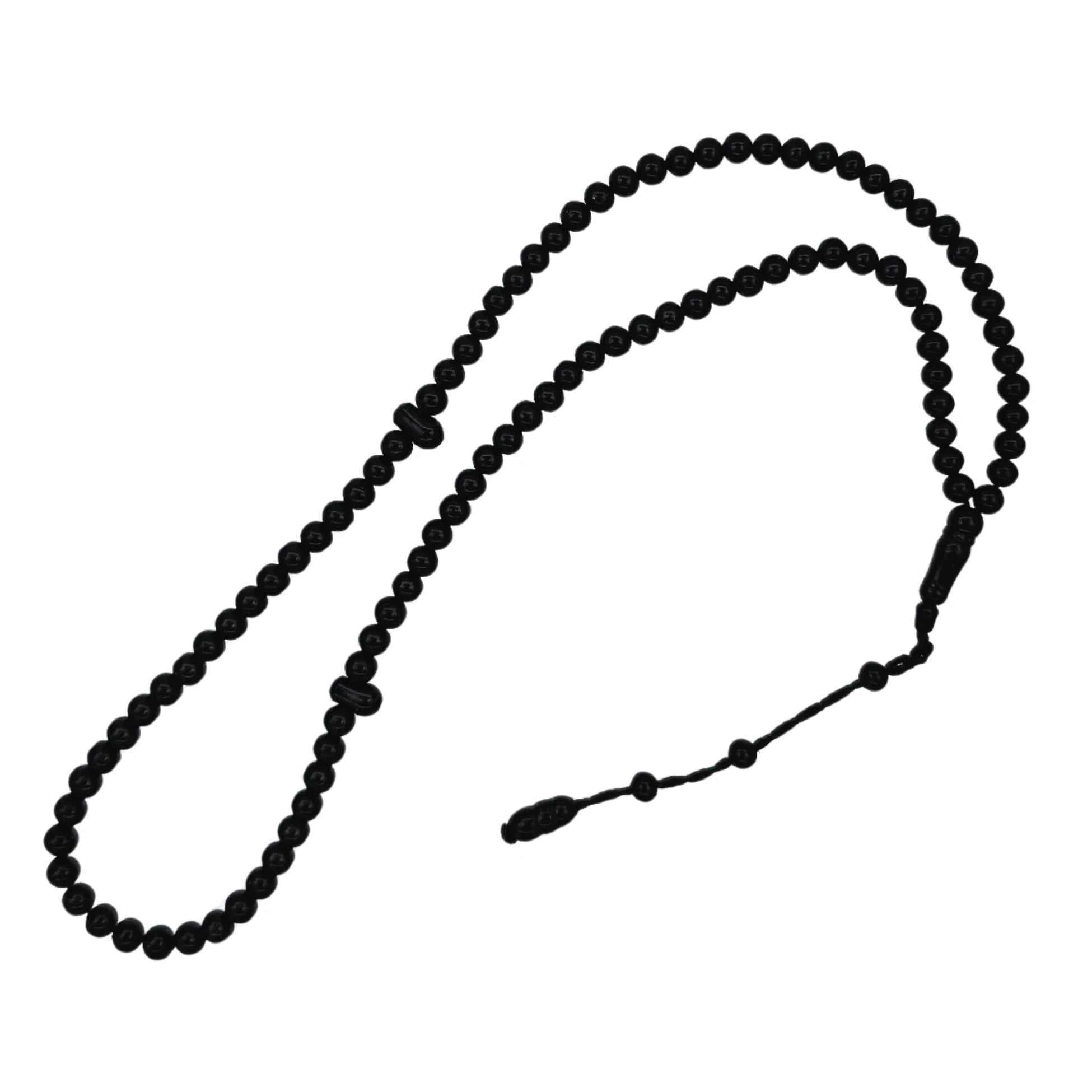 Certified Erzurum Oltu Stone Mini 99-Bead Tasbih, 4mm