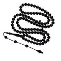 Certified Erzurum Oltu Stone 99-Bead Tasbih, 7.5mm, Adjustable Clasp
