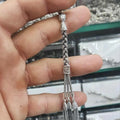 Sterling Silver Tassel, Star-and-Crescent Woven Pattern